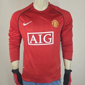 MANCHESTER UNITED 2007/2009 HOME FOOTBALL SHIRT